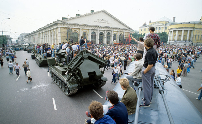 Протест на Манежной площади, 19 августа 1991 года